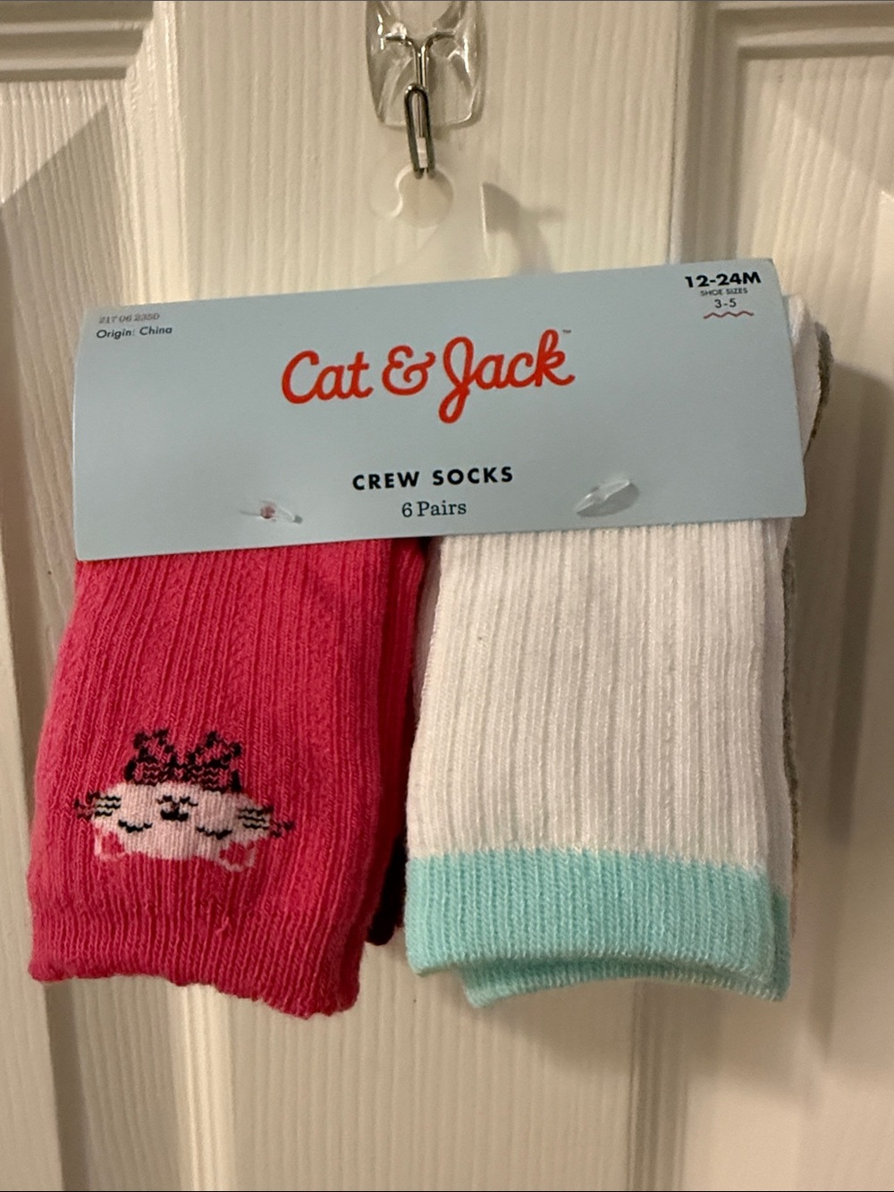 Cat & Jack Toddler Crew Socks 6-Pack